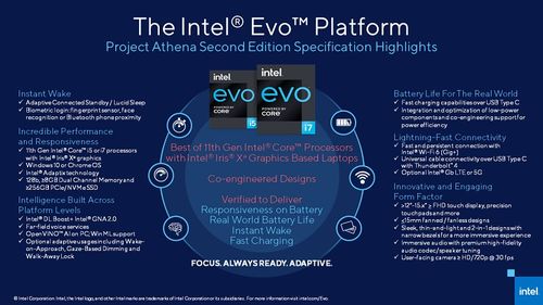 第11代Intel酷睿處理器亮相 制程逼近7nm，綜合性能提升20%，AI性能飆升5倍